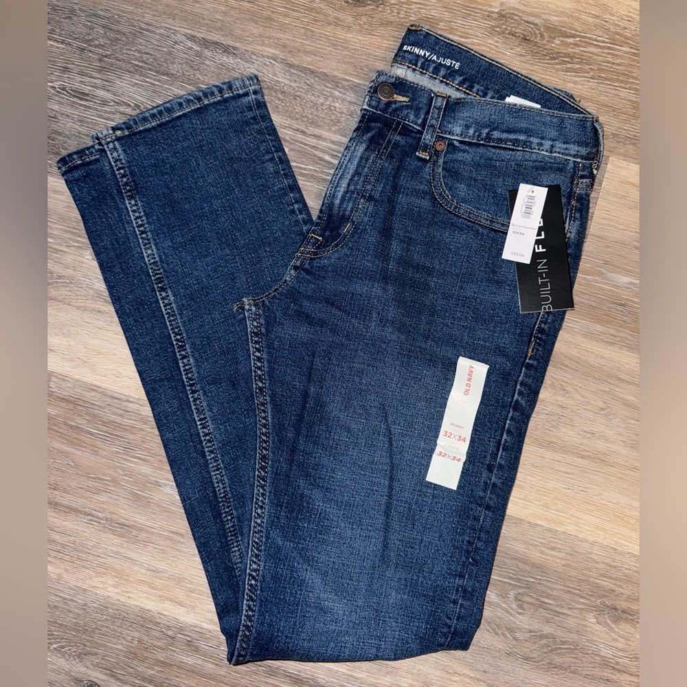 New Old Navy Skinny Jeans Built In Flex 32 x 34 Medium Wash